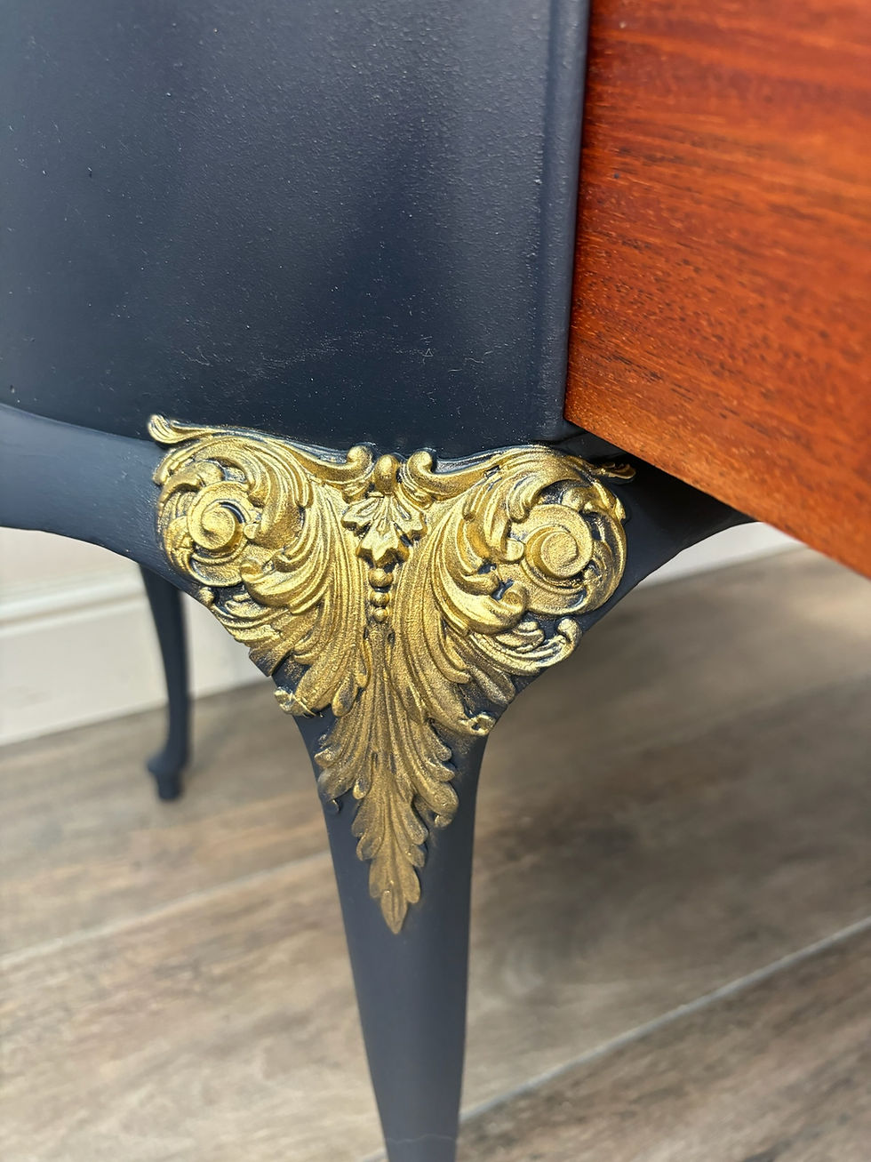 Thumbnail: Navy French Vintage Dressing Table 