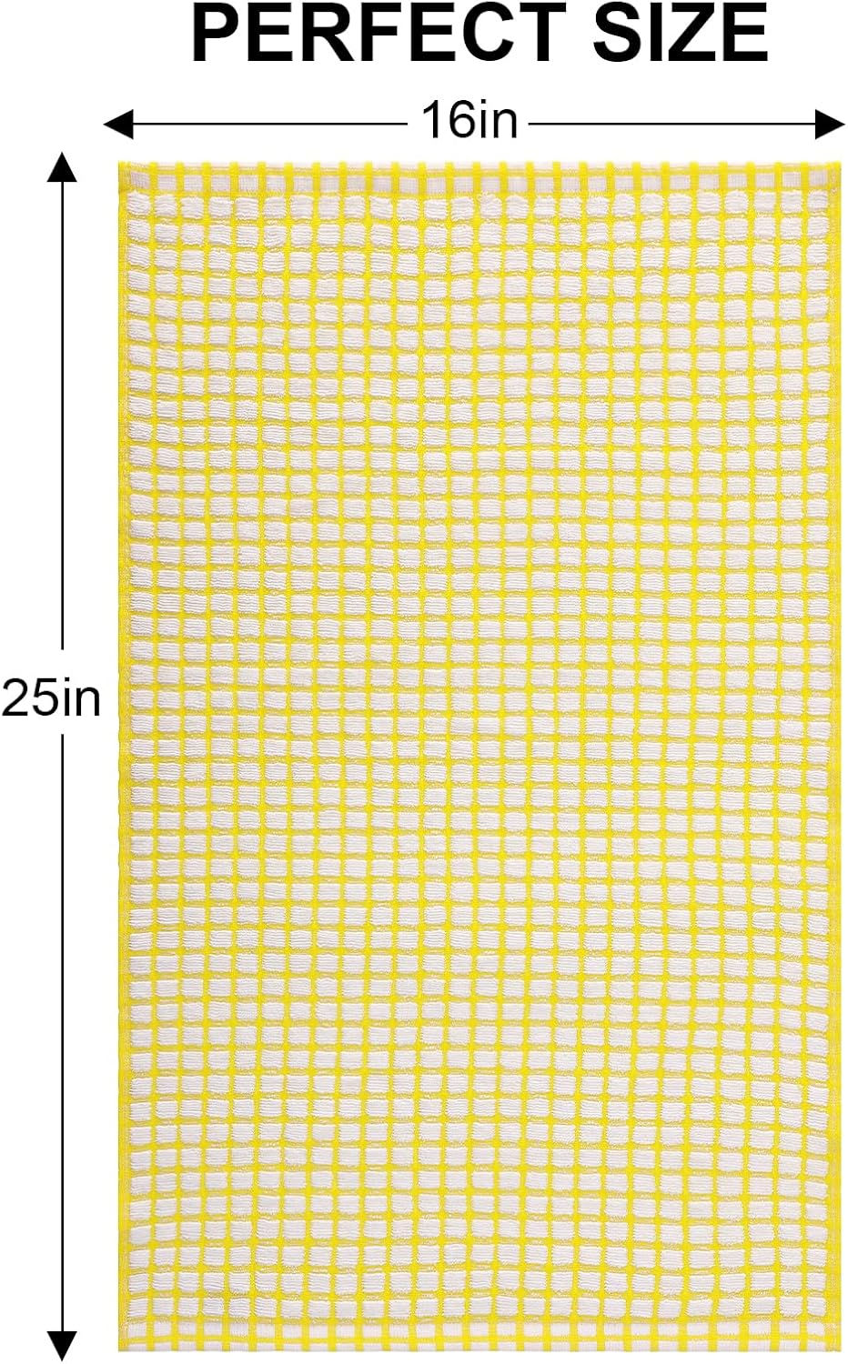 ภาพขนาดย่อ: Kitinjoy Cotton 8 Pack Terry Kitchen Dish Cloths, 12 x 12 Inches Super Soft and