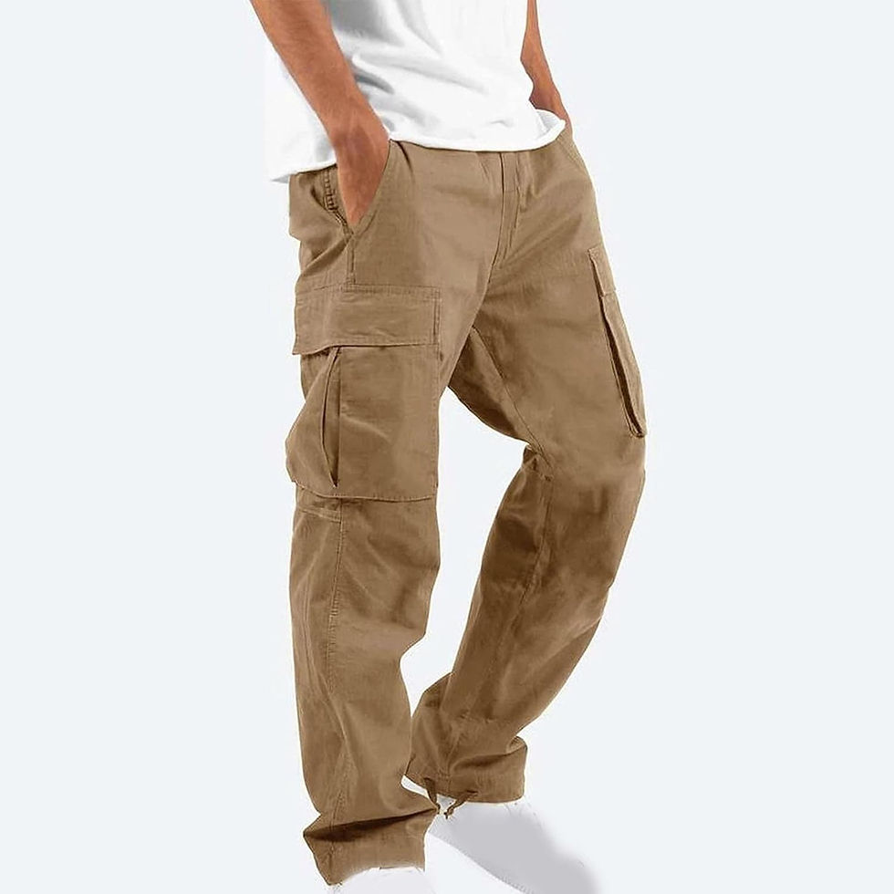 Pikkukuva: Cargo Pants for Men Big and Tall Baggy Sweatpants Drawstring Elastic Waist Pant