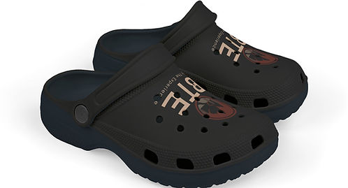 clogs with BTE logo