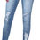 Thumbnail: KUNMI Women's Skinny Ripped Trendy Jeans Distressed Stretchy Denim Pants