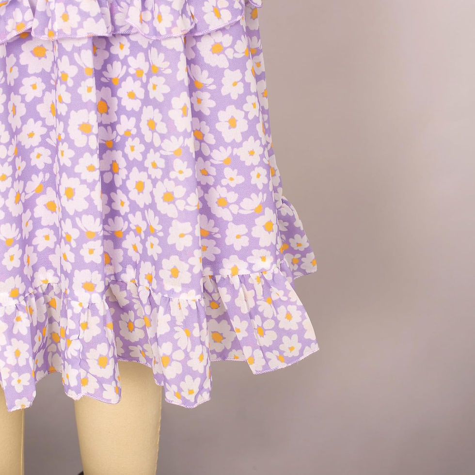 Thumbnail: GRACE KARIN Girls Summer Spring Dress Floral Ruffle Cute Fancy Dress Casual Flo