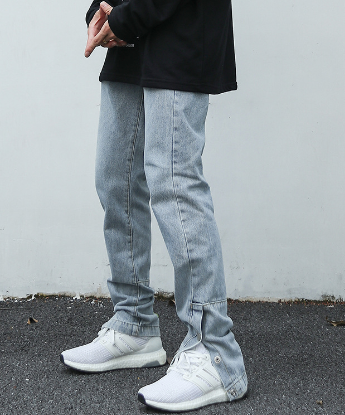 Ankle Snap Denim Jeans