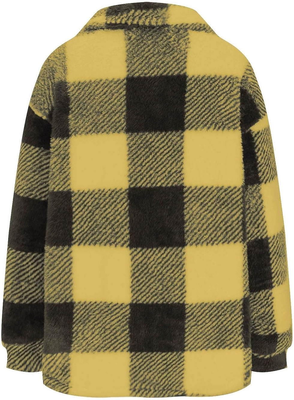 Thumbnail: Plaid Fleece Shacket Jacket Womens Oversized Flannel Button Fall Hoodie Jackets