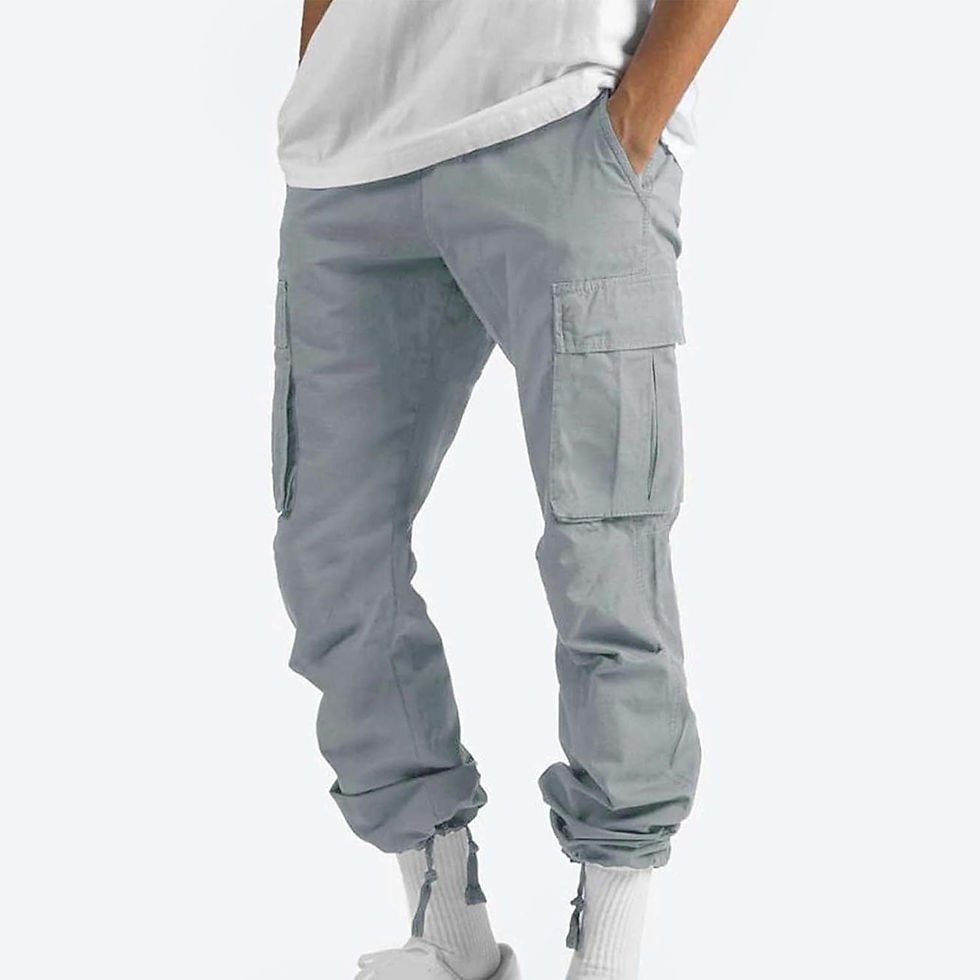 Pikkukuva: Cargo Pants for Men Big and Tall Baggy Sweatpants Drawstring Elastic Waist Pant