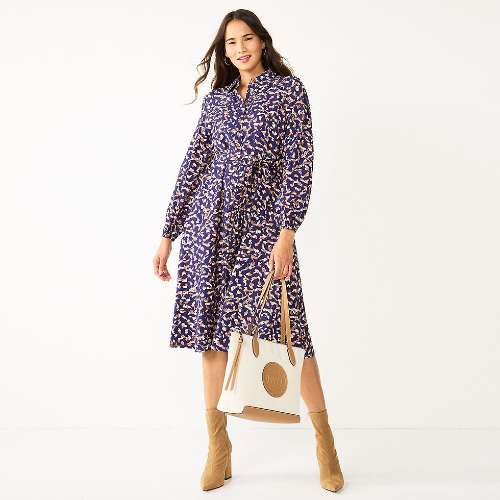 Thumbnail: Women's Nine West Midi Shirt Dress