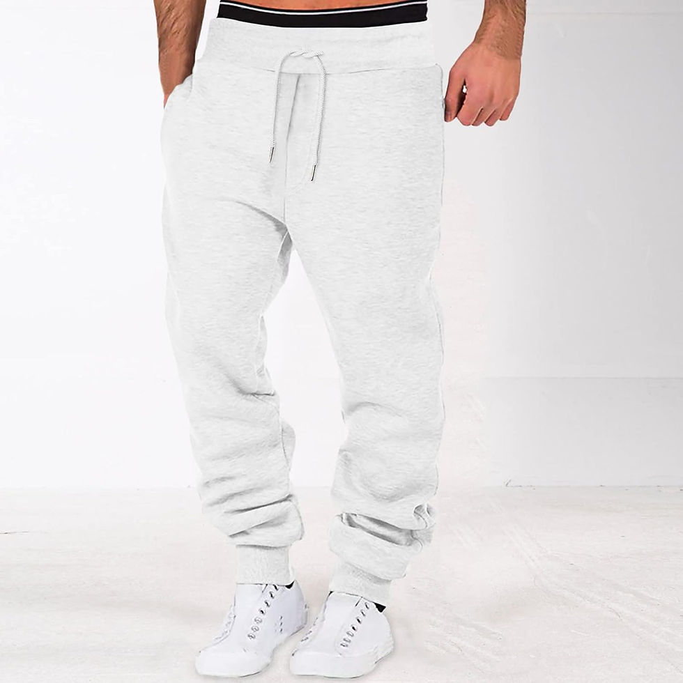 Miniaturbild: Mens Baggy Heavyweight Cargo Sweatpants Elastic Waist Drawstring Sweatpants wit