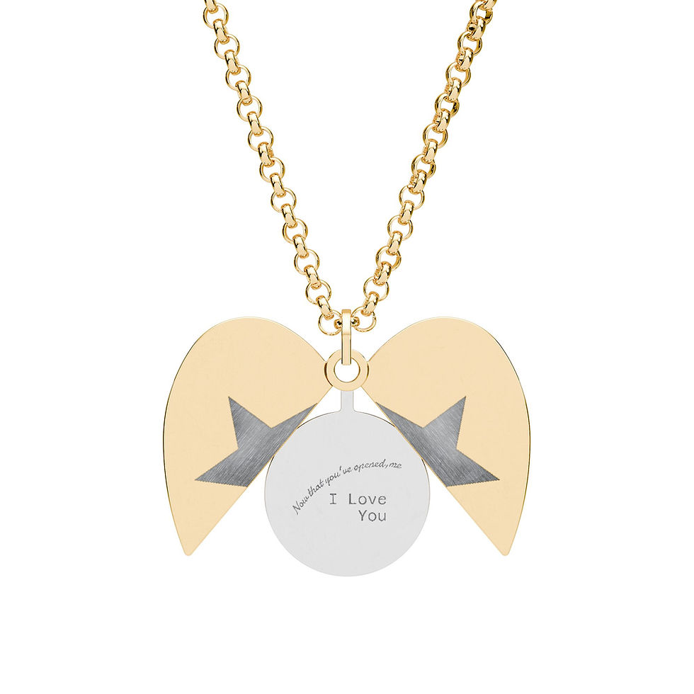 Pikkukuva: Engravable Hidden Message Heart Necklace