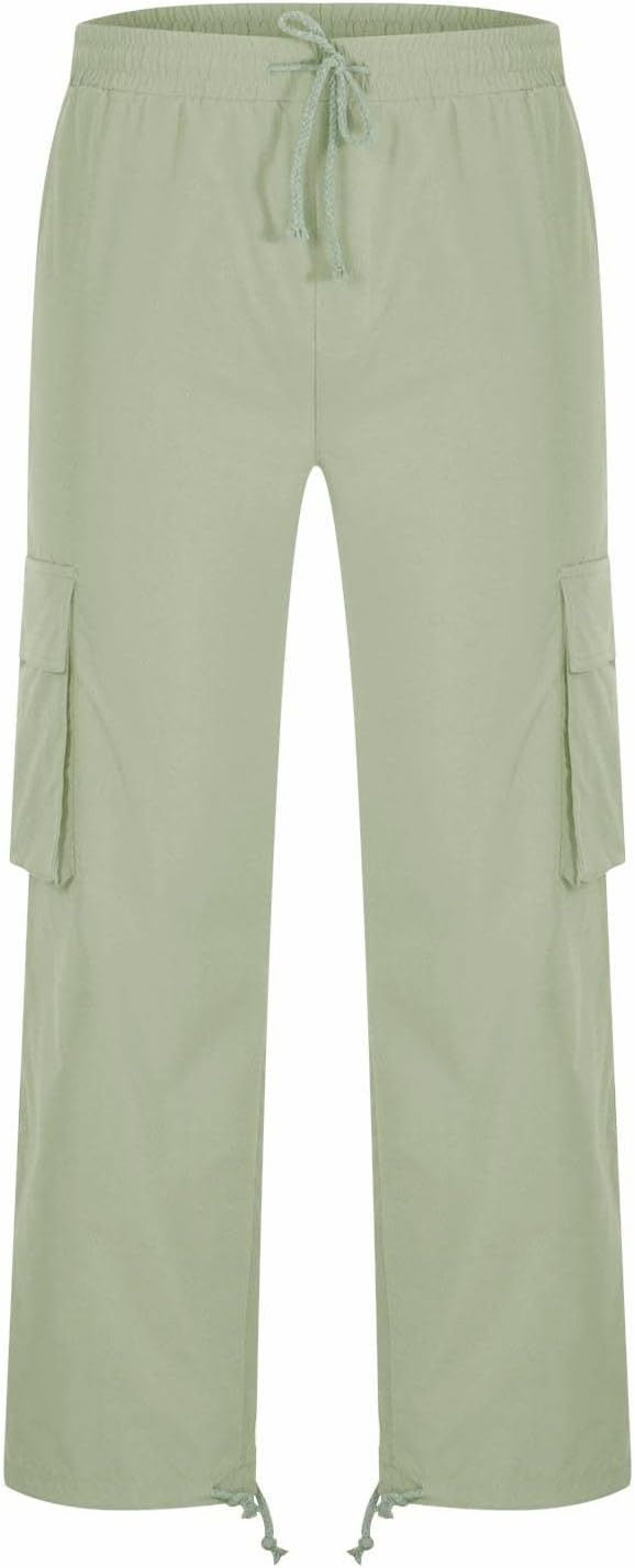 Thumbnail: Cargo Pants for Men Big and Tall Baggy Sweatpants Drawstring Elastic Waist Pant