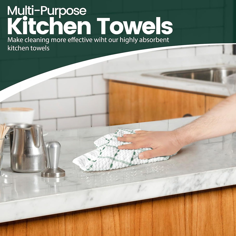 Thumbnail: Towel and Linen Mart 100% Cotton Kitchen Towels,15 x 25 Inches Navy,Soft, Absor