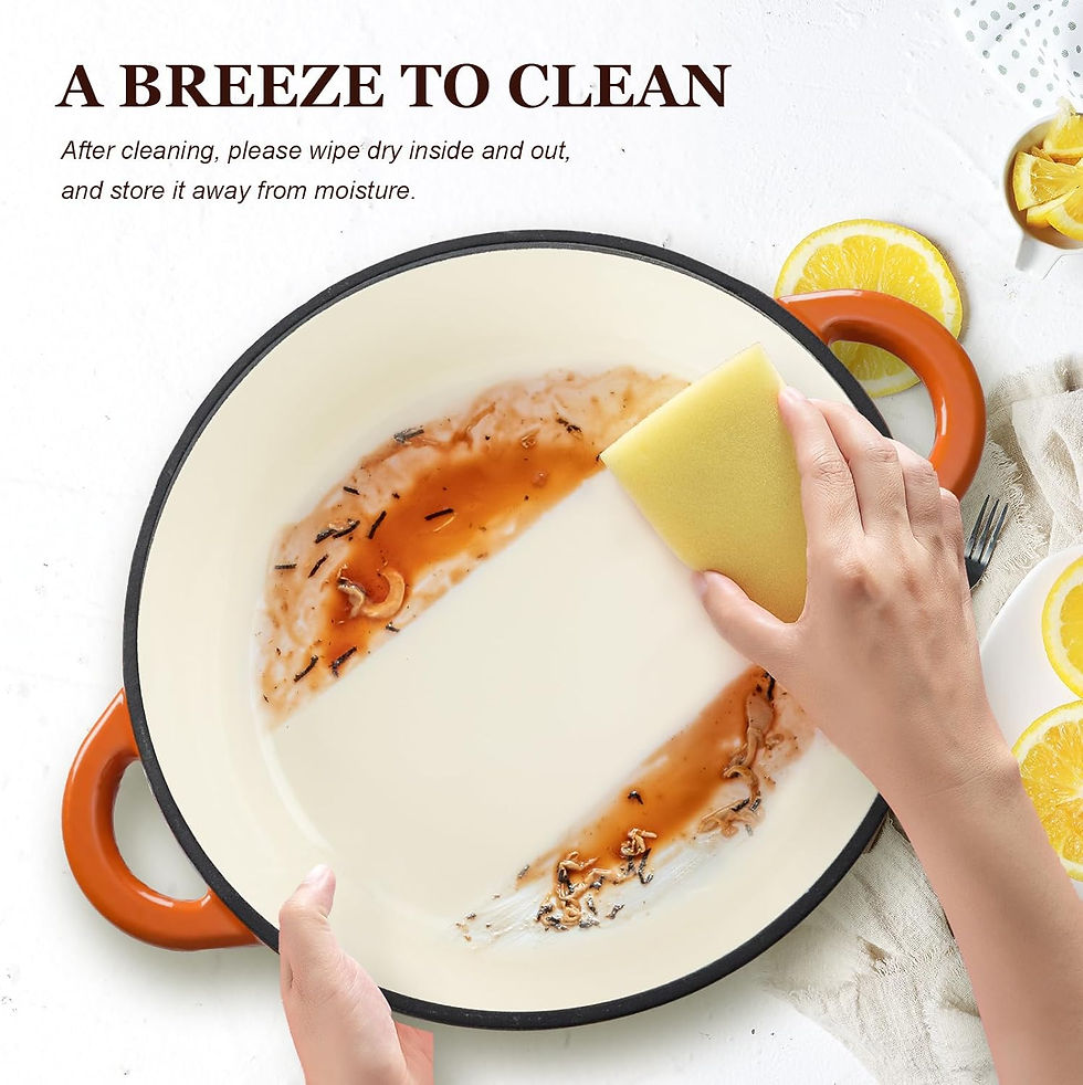 Miniatyrbild: Product: Overmont Enameled Cast Iron Dutch Oven - 5.5QT