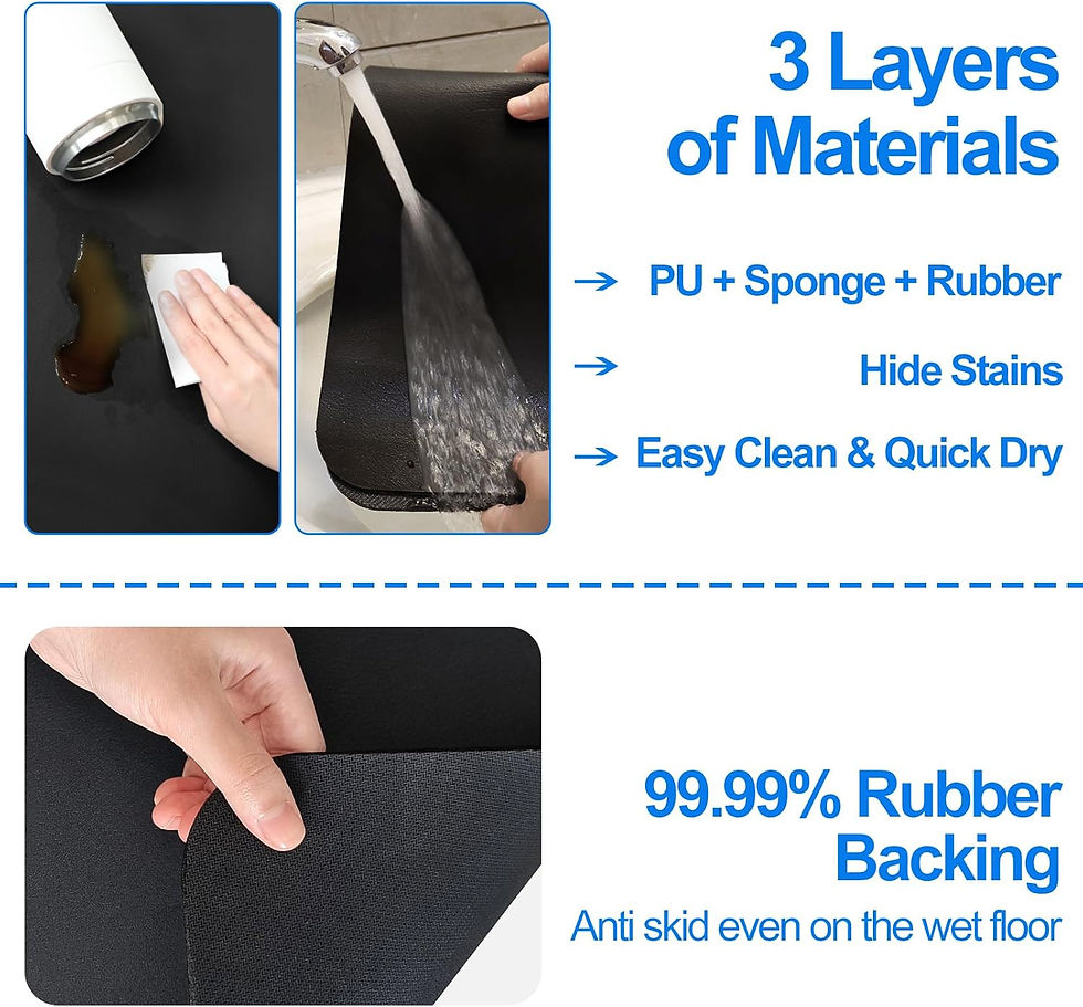 Thumbnail: Dish Drying Mat for Kitchen Counter, 16"x24" Dish Drying Pad with Non-slip Rubb