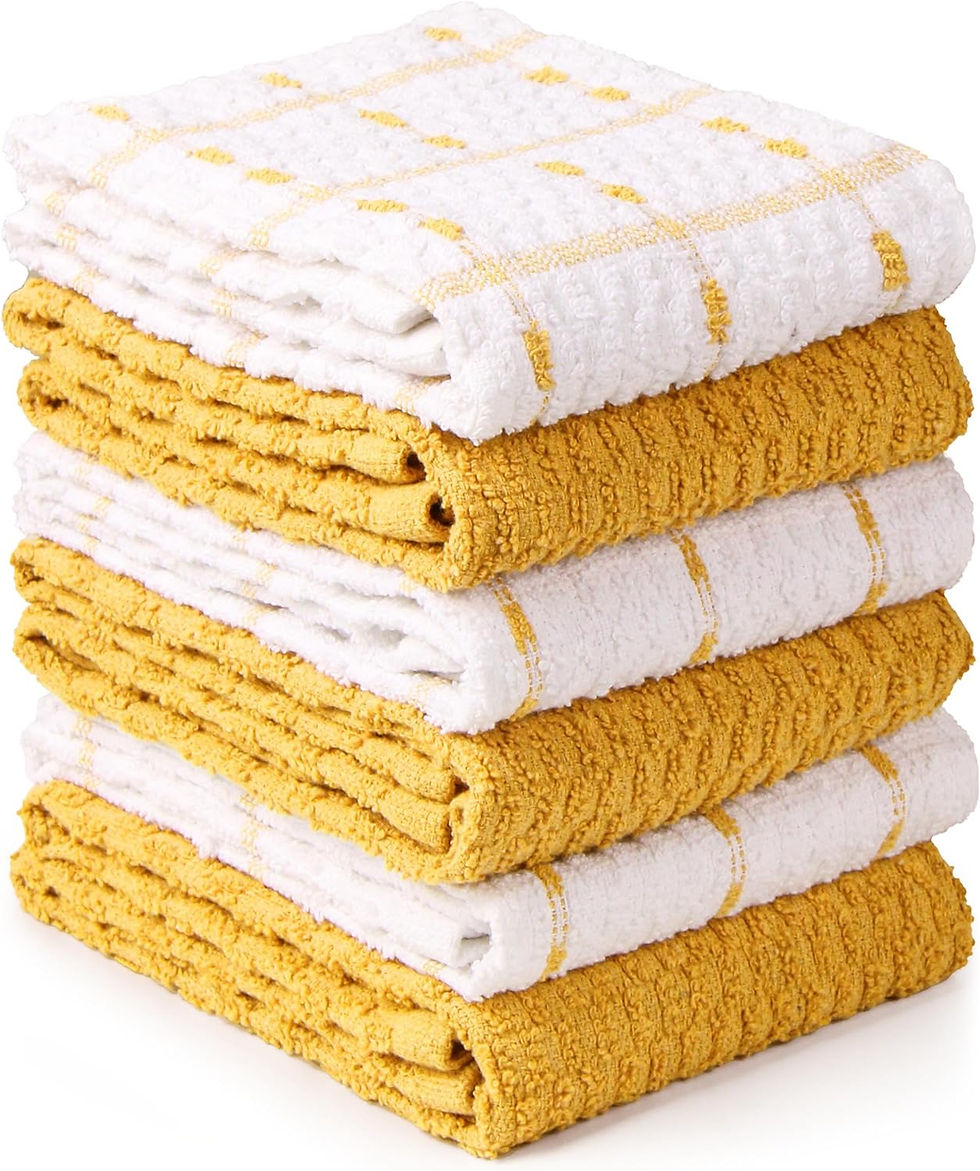 Thumbnail: Towel and Linen Mart 100% Cotton Kitchen Towels,15 x 25 Inches Navy,Soft, Absor
