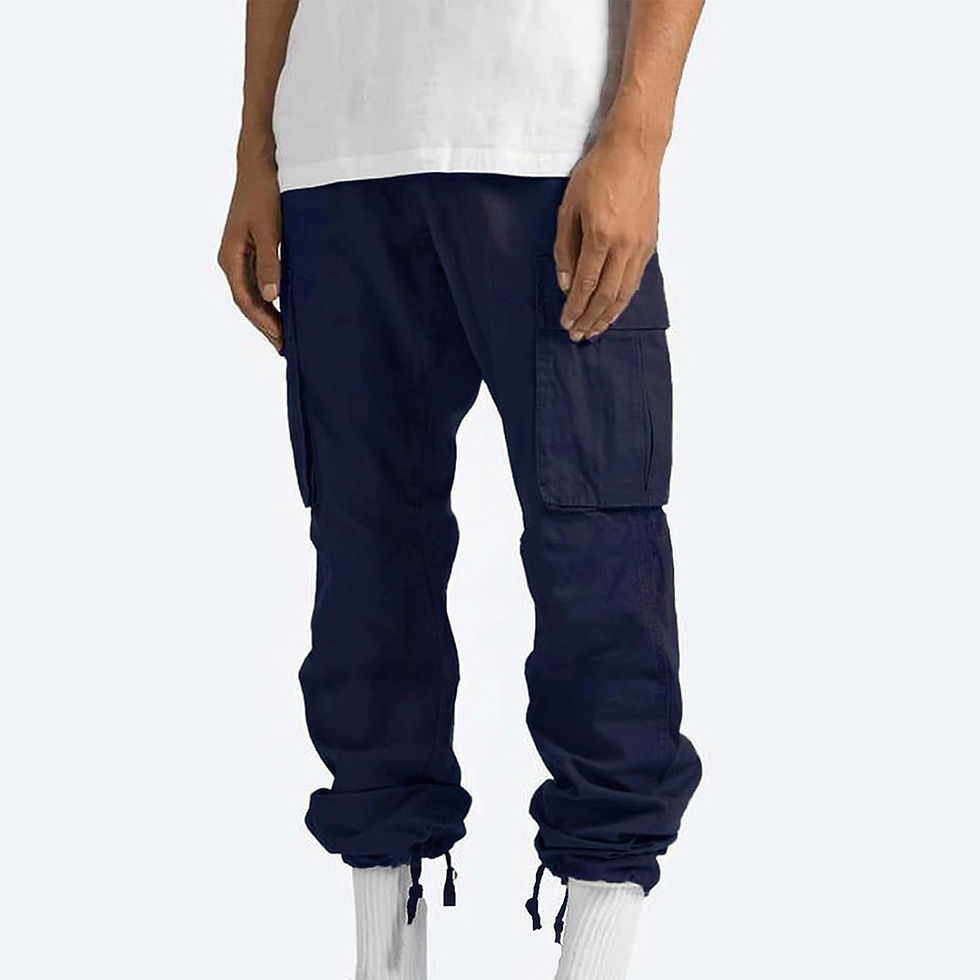 Thumbnail: Cargo Pants for Men Big and Tall Baggy Sweatpants Drawstring Elastic Waist Pant