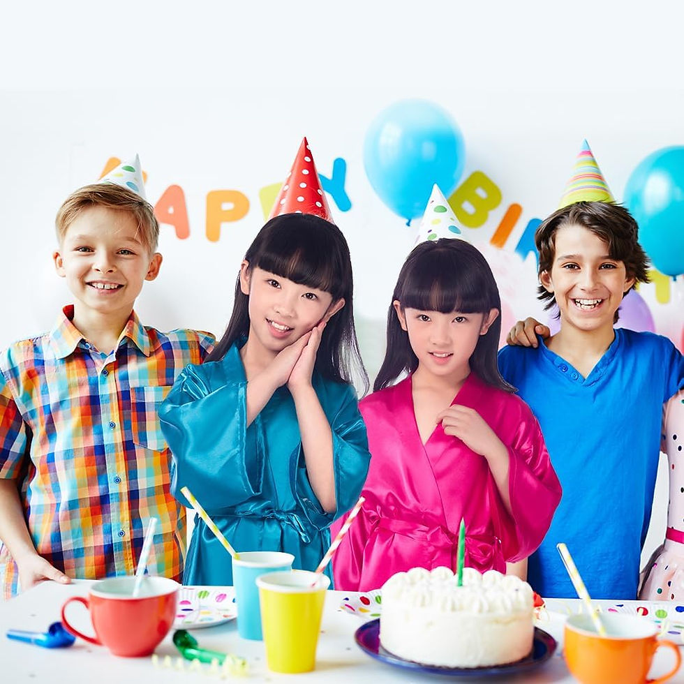Thumbnail: CuteOn Kids Girl's Satin Silky Kimono Robe for Spa Wedding Birthday Party Gifts