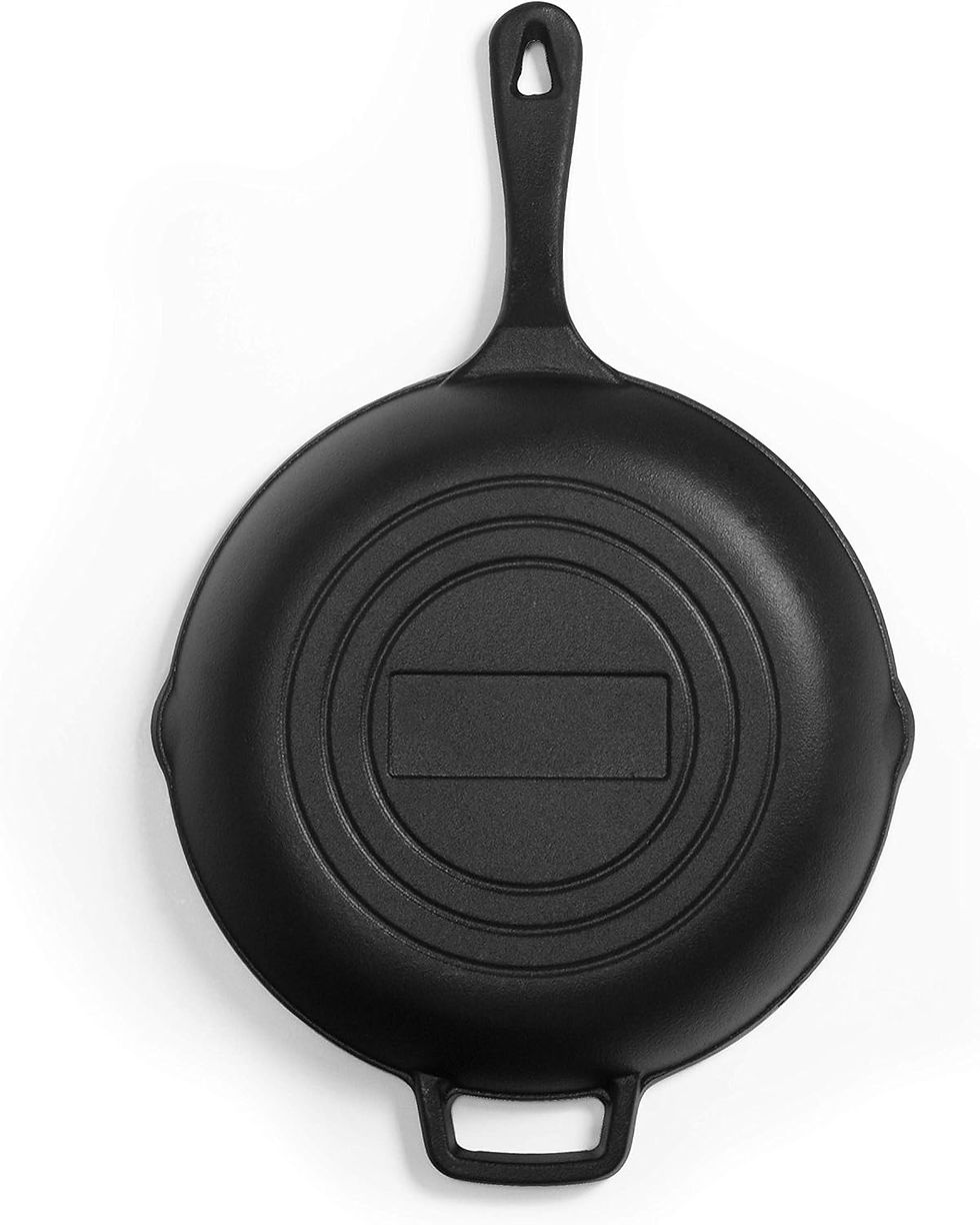 Thumbnail: Commercial CHEF 6.5 Inch Cast Iron Skillet, Black

