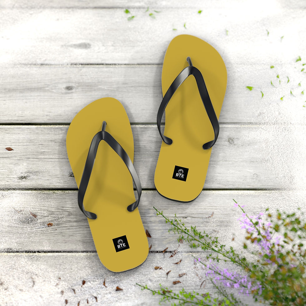 Thumbnail: Mustard Yellow Flip Flops – Simple Solid Beach Sandals