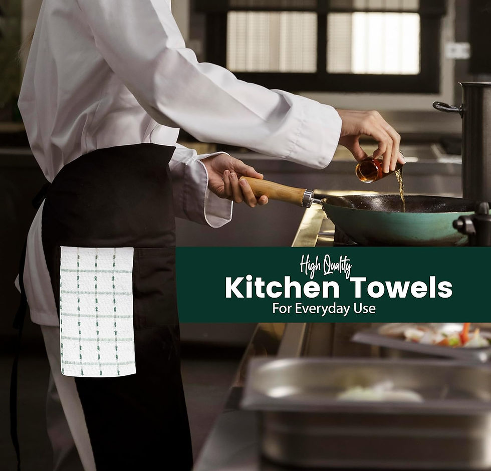 الصورة المصغرة: Towel and Linen Mart 100% Cotton Kitchen Towels,15 x 25 Inches Navy,Soft, Absor
