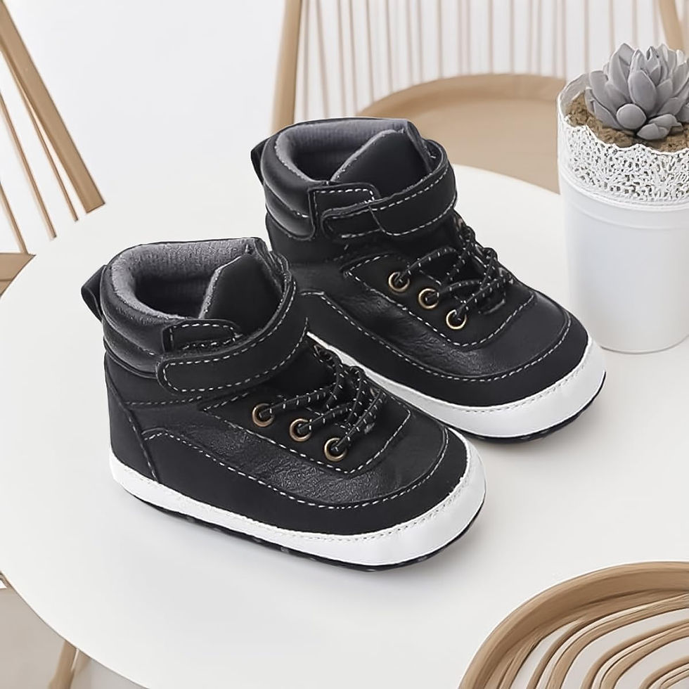 Thumbnail: CENCIRILY Baby Boys Girls High Top Sneakers Soft Soles Anti Skid Infant Ankle S