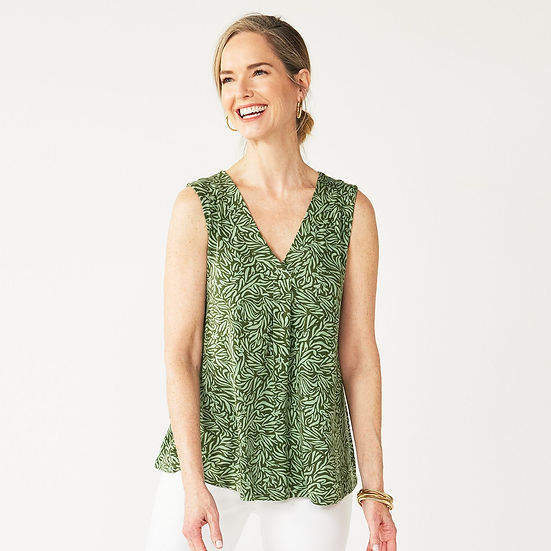 Women's Croft & Barrow® Pleated Tank