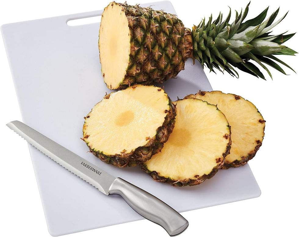 Thumbnail: Farberware Large Cutting Board, Dishwasher- Safe Plastic Chopping Board for Kit