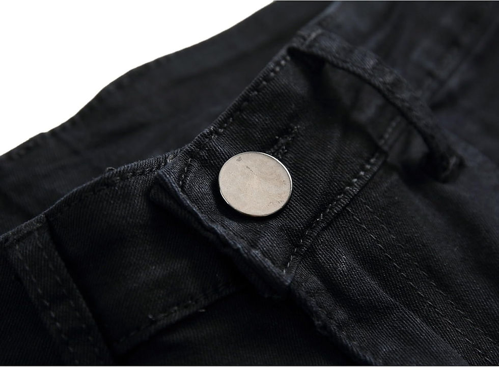 Thumbnail: Men's Ripped Skinny Stretch Jeans Vintage Distressed Straight Leg Denim Pants R