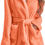 Thumbnail: Womens Fuzzy Robe Mid Length Bathrobe Belted Soft Bath Robes Plush Kimono Robe 