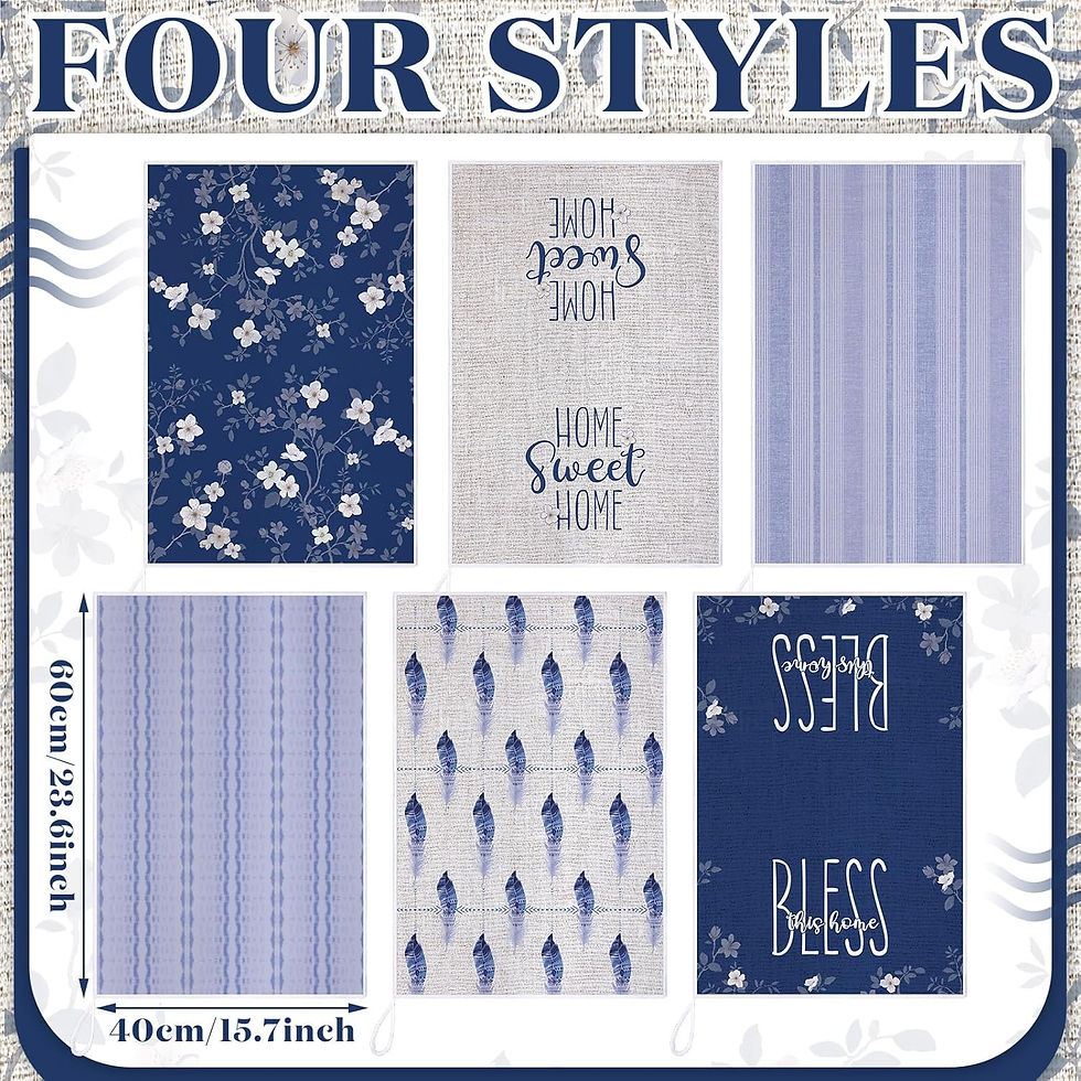 Thumbnail: Bencailor 4 Pcs Sunflower Kitchen Towels Summer Sea Beach Flower Floral Cow Kit