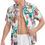 Thumbnail: MCULIVOD Men's Hawaiian Tropical Shirts, Printing Short Sleeve Casual Button Do