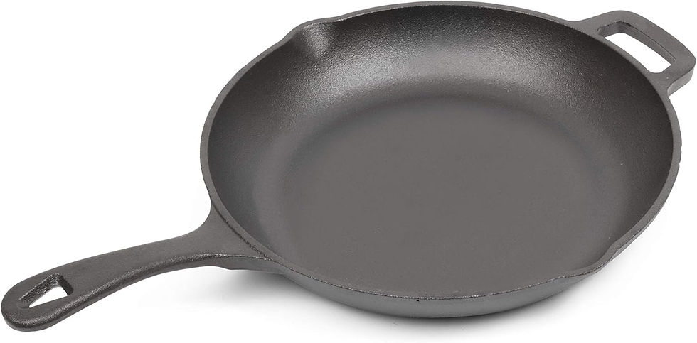 الصورة المصغرة: Commercial CHEF 6.5 Inch Cast Iron Skillet, Black
