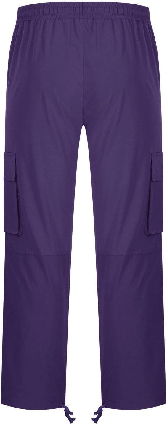 Thumbnail: Cargo Pants for Men Big and Tall Baggy Sweatpants Drawstring Elastic Waist Pant