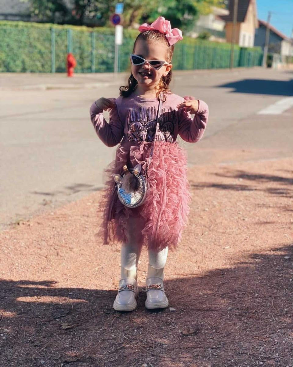 Thumbnail: VIKITA Girls Dresses for Winter Long Sleeve Toddler Girls Clothes Party Tulle H