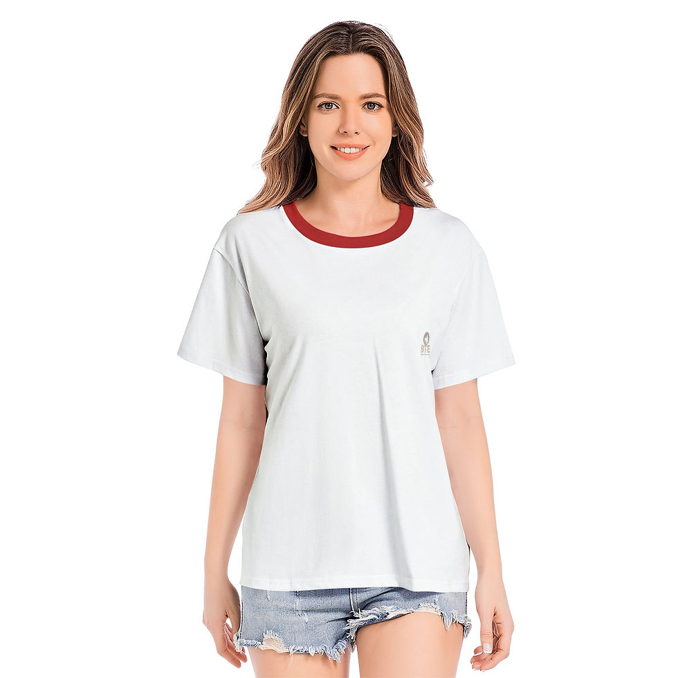 Thumbnail: Red Collar  Cotton BTE T-shirt