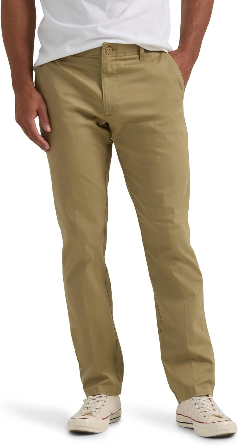 Thumbnail: Lee Mens Extreme Motion Flat Front Slim Straight Pant