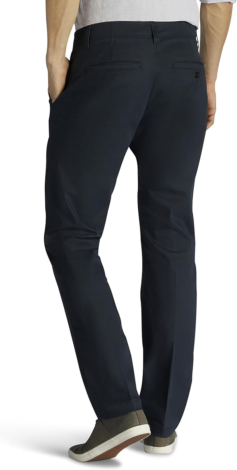 Thumbnail: Lee Mens Extreme Motion Flat Front Slim Straight Pant