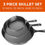Thumbnail: Commercial CHEF 6.5 Inch Cast Iron Skillet, Black
