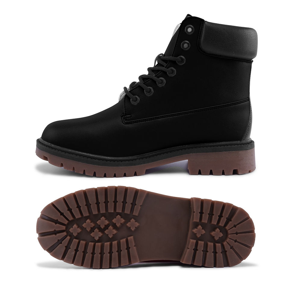 Thumbnail: BTE Premium Lightweight Microfiber Leather Chukka Boots (Black)
