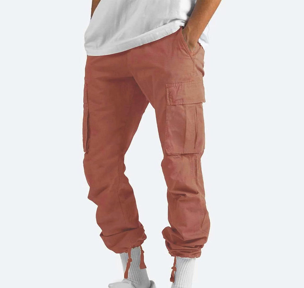 Thumbnail: Cargo Pants for Men Big and Tall Baggy Sweatpants Drawstring Elastic Waist Pant