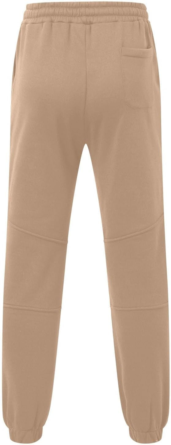 Thumbnail: Mens Baggy Heavyweight Cargo Sweatpants Elastic Waist Drawstring Sweatpants wit
