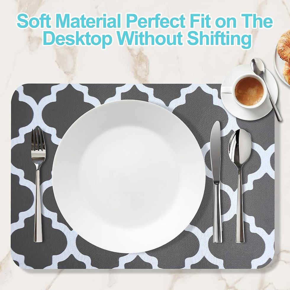 Thumbnail: Dish Drying Mat for Kitchen Counter, 16"x24" Dish Drying Pad with Non-slip Rubb