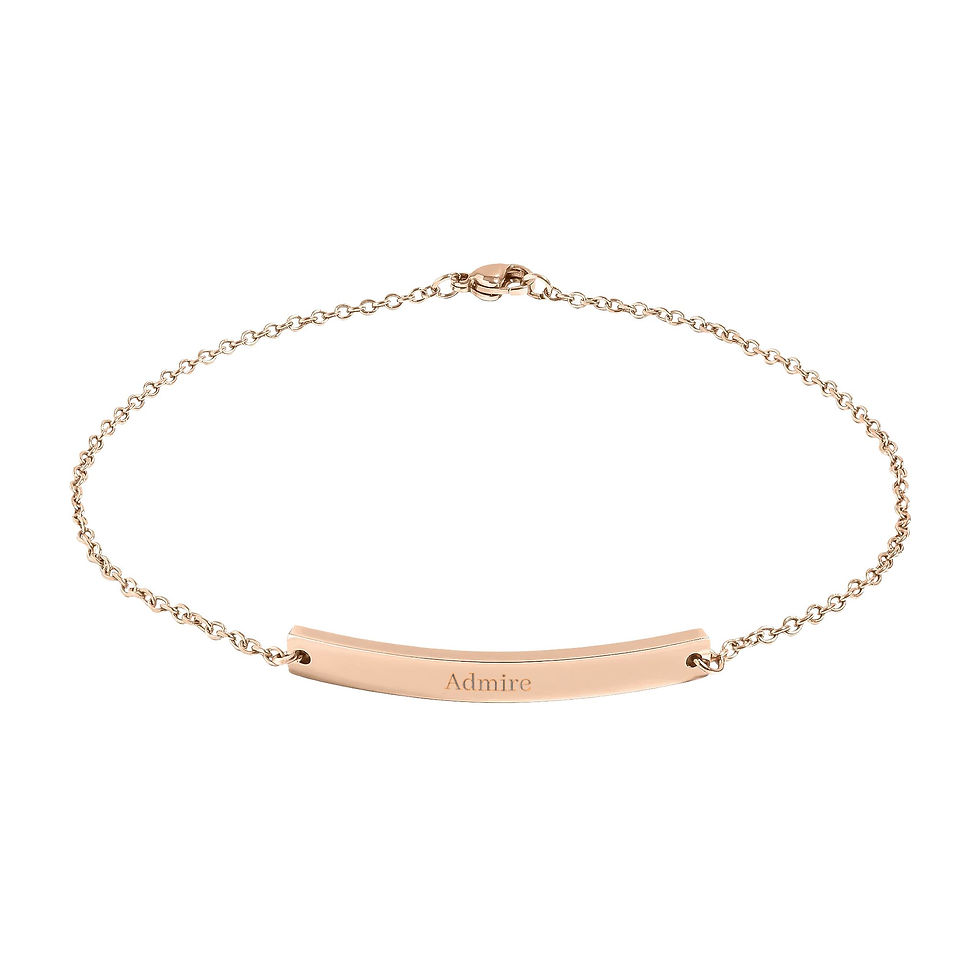 Thumbnail:  Curved Bar Anklet —Dainty Chain Bracelet