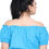 Thumbnail: Wevez Women's Tribal Style Summer Cotton Puff Sleeve Crop Top Blouse