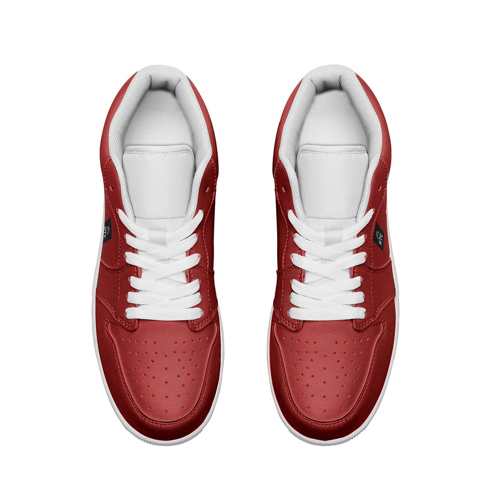 Thumbnail: All Red Low  Leather BTE Sneakers