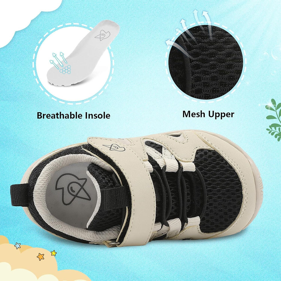 Μικρογραφία: LeIsfIt Baby Shoes Boys Girls First Walking Shoes Non-Slip Toddler Shoes Breath