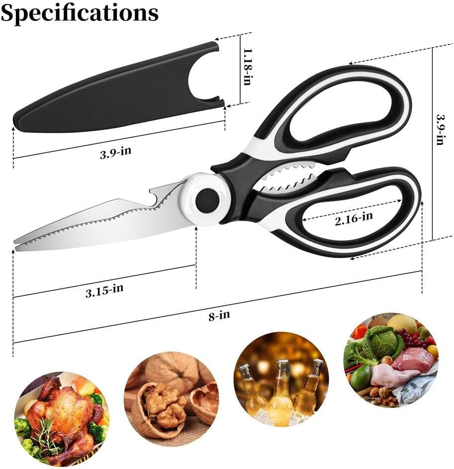 Miniaturbild: Kitchen Shears - QtoiKce Kitchen Scissors Heavy Duty Stainless Steel Food Shear