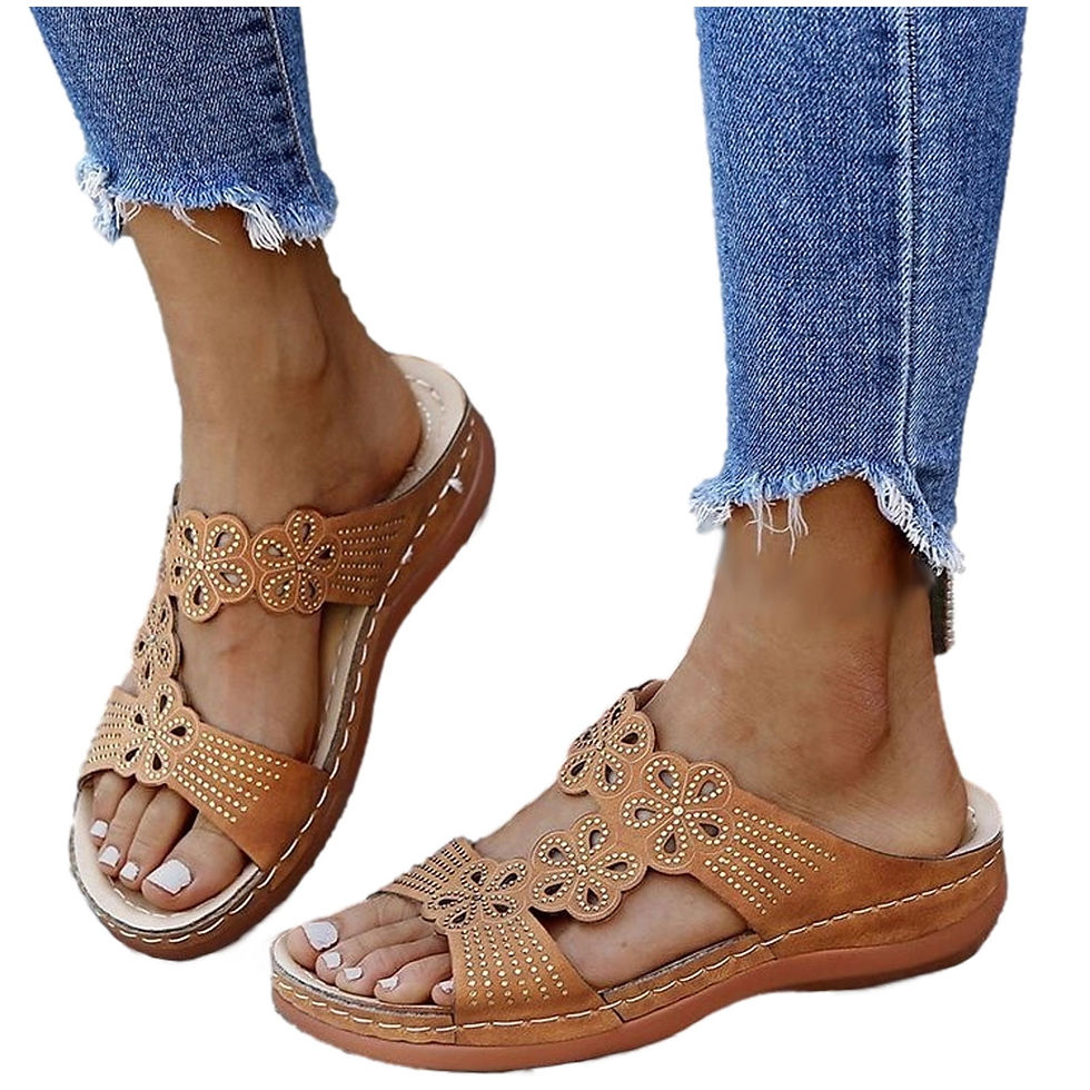 Μικρογραφία: Sunvit Women's Wedge Sandals Low-heeled Open Toe Fashion Casual Summer