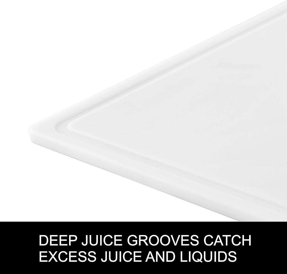 Thumbnail: Farberware Large Cutting Board, Dishwasher- Safe Plastic Chopping Board for Kit