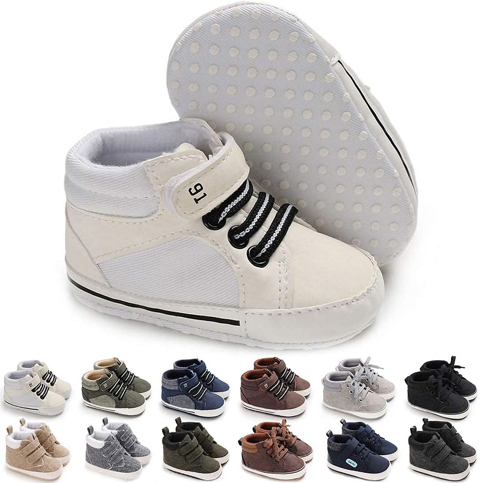 Thumbnail: CENCIRILY Baby Boys Girls High Top Sneakers Soft Soles Anti Skid Infant Ankle S