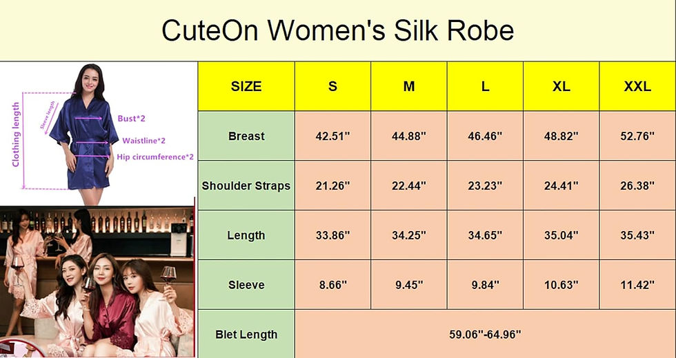 Thumbnail: CuteOn Kids Girl's Satin Silky Kimono Robe for Spa Wedding Birthday Party Gifts