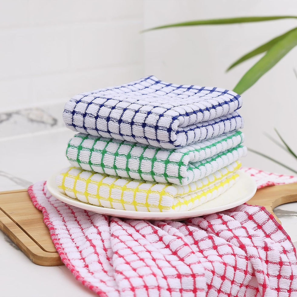 Миниатюра: Kitinjoy Cotton 8 Pack Terry Kitchen Dish Cloths, 12 x 12 Inches Super Soft and